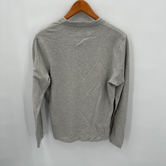 BARBOUR Men's Grey Henley Long Sleeve Shirt // S - Picture 6 of 6